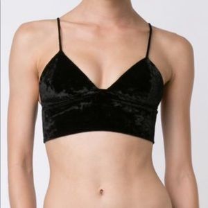 **NEW** Fleur du Mal black velvet bralette